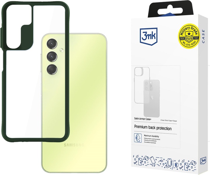 Produktbild 3MK Satin Armor Case+ Sam A25 5G zielony/green (Samsung Galaxy A25 5G)