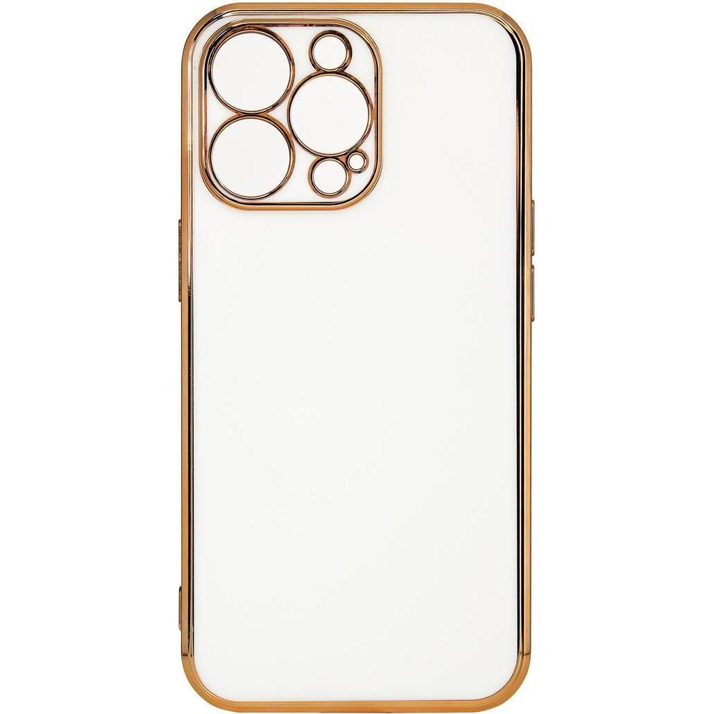 Hurtel Lighting Colour Case per Xiaomi Redmi Note 11 cover in gel con cornice dorata bianca (Xiaomi Redmi Note 11), Cover smartphone, Bianco