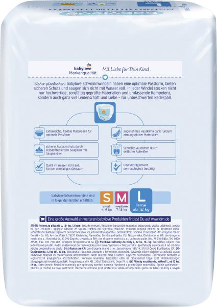 Produktbild dm babylove Schwimmwindeln (Gr. L, 12 Stk.)
