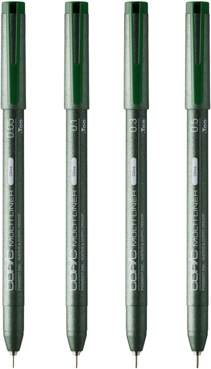 Produktbild Copic Multiliner Olive Set, 4 Stück sortiert (Olive, 4x)