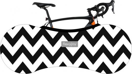 Actual product image Flexyjoy Flexible bike cover with storage case, black and white, FJB768