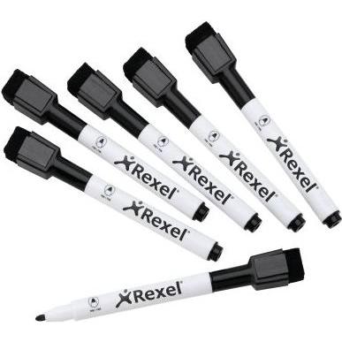 Thumbnail - Rexel, Marker, Whiteboard-Marker (Schwarz, 2 mm, 6 x)