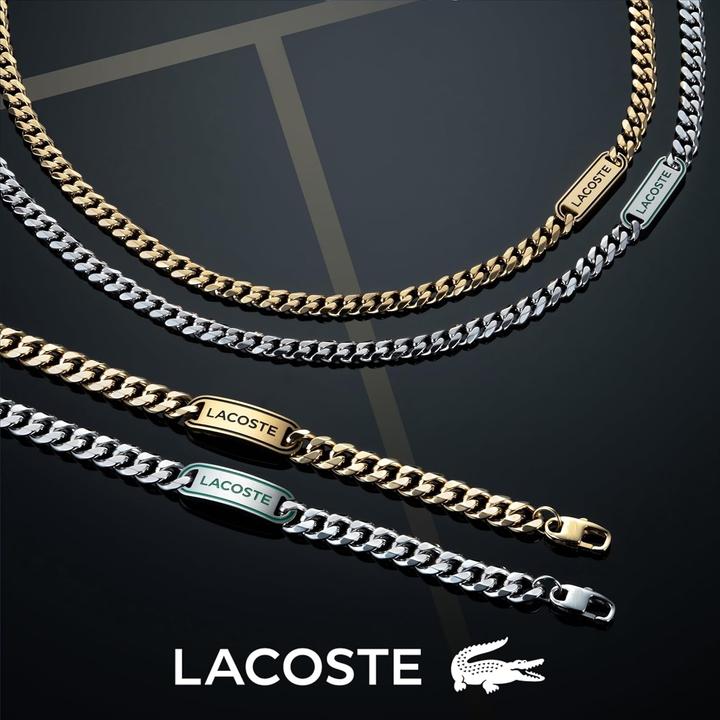 Actual product image Lacoste - Decent Gold Plated MenÂ's Bracelet District 2040225 (18 cm, Stainless steel)