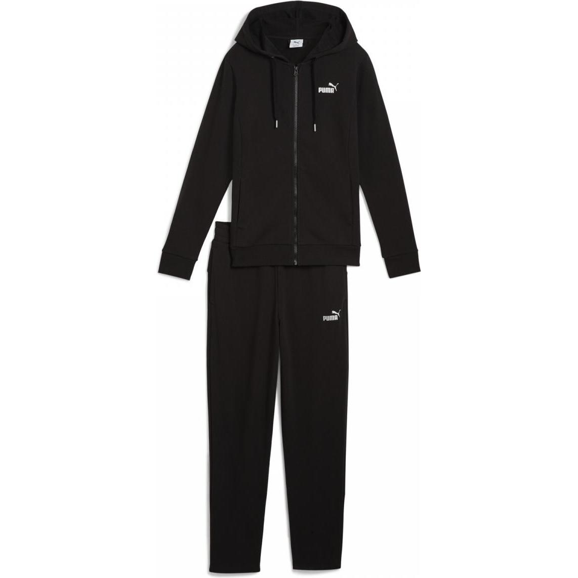 Puma, Damen, Laufjacke, Metallic Hooded Sweat Suit TR op (S), Silber, S