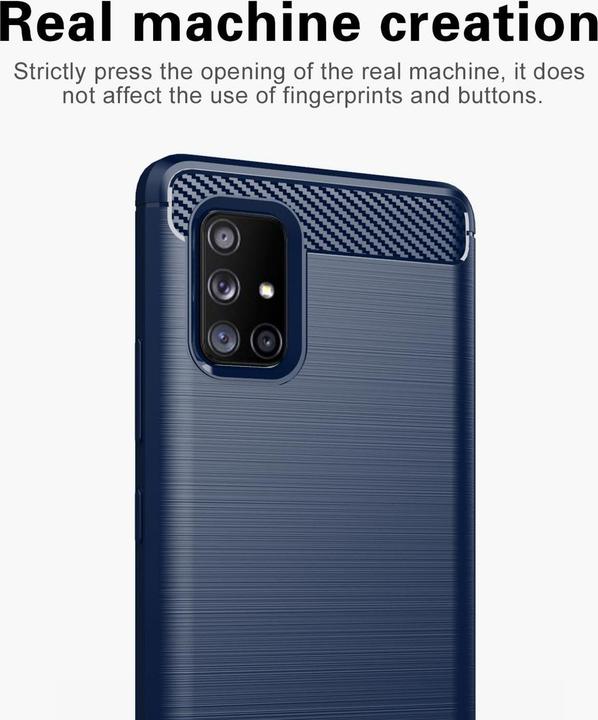 Produktbild Cadorabo TPU Ultra Slim carbon edelstahl Kombi Cover (Samsung Galaxy A71 5G)