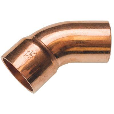 Sanha, Rohrverbindungstechnik, bøjning 45 gr. mf/np 7/8 - kobberfittings til lodning. Industrikøl - 130 bar