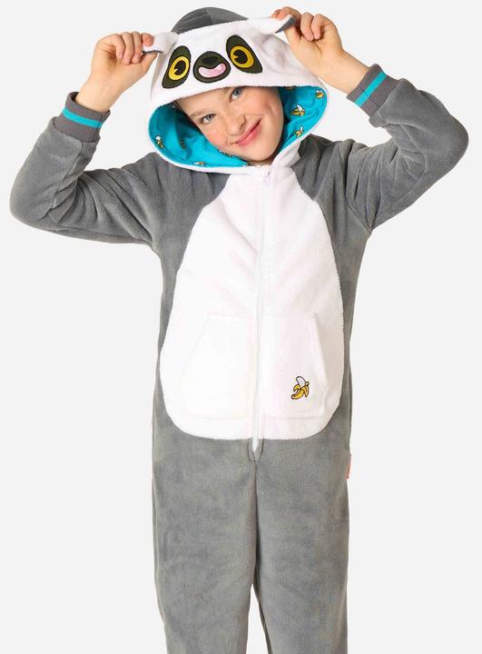 Immagine prodotto OppoSuits Lemur Onesie für Kinder (158, 164, 170, 176)