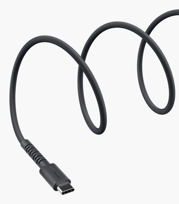 Image du produit Fresh'N Rebel Fresh 'n Rebel USB-C zu USB-C silicon geflochtenes Kabel "FlexWave" 70cm, Storm Grey (0.70 m, 60 W)