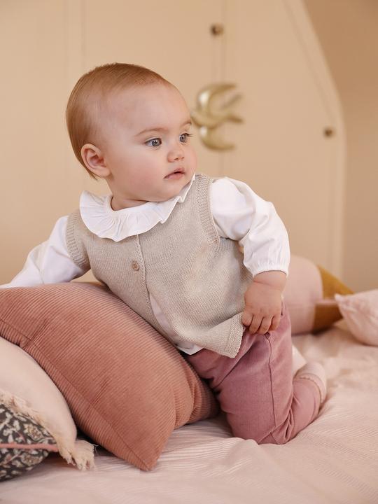 Actual product image Vertbaudet 3-teiliges Baby-Set: Bluse, Hose & Strickweste (80)