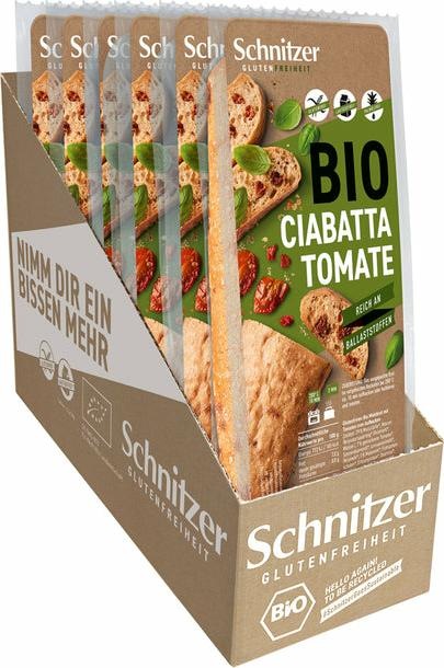 Produktbild Schnitzer Brot Bio Ciabatta Tomate 180 g (200 g)
