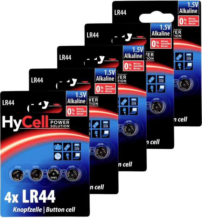 Image du produit Ansmann Pile bouton alcaline LR44, lot de 20 (20 pcs, LR44)