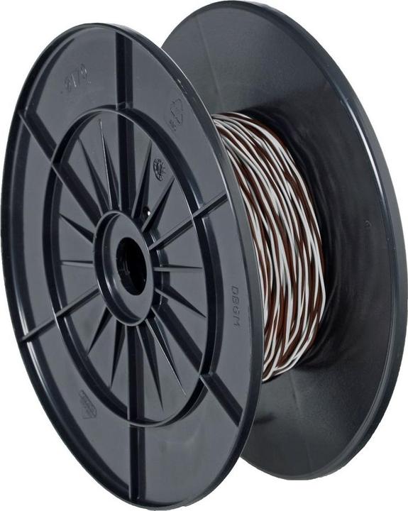 Helos Schaltdraht YV 2x0,6/1,1 weiss/braun, 100 m (100 m)