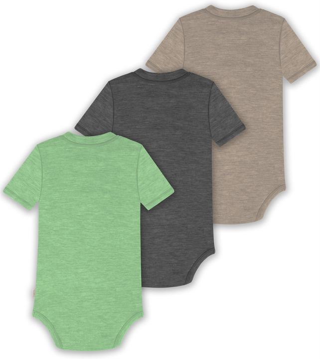 Produktbild Normani 3er Set Baby Merino Kurzarmbody „Tihoi" - 9323 (56)