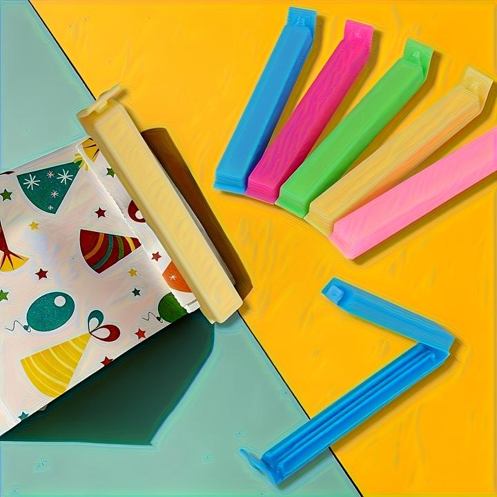 Immagine prodotto PhoneLook Lebensmittelverschlussclips für flexible Silikontüten (10er Set) farbig (10 x)