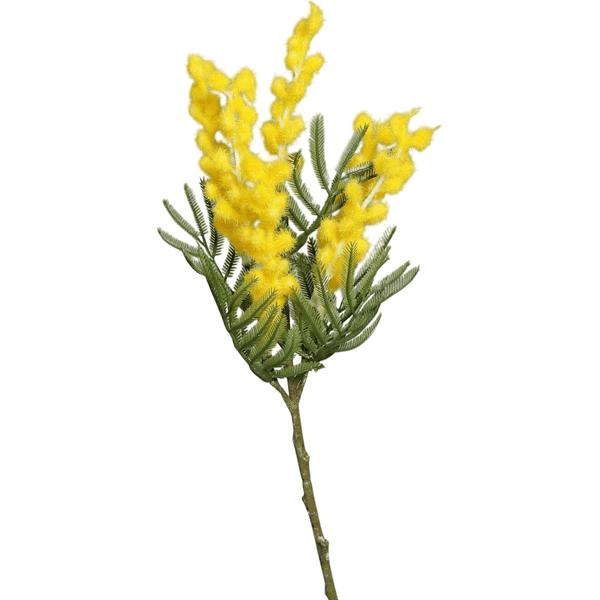 DPI, Deko Objekt, Mimosen Zweig - aus Kunststoff - ca. 39 cm - gelb/grün