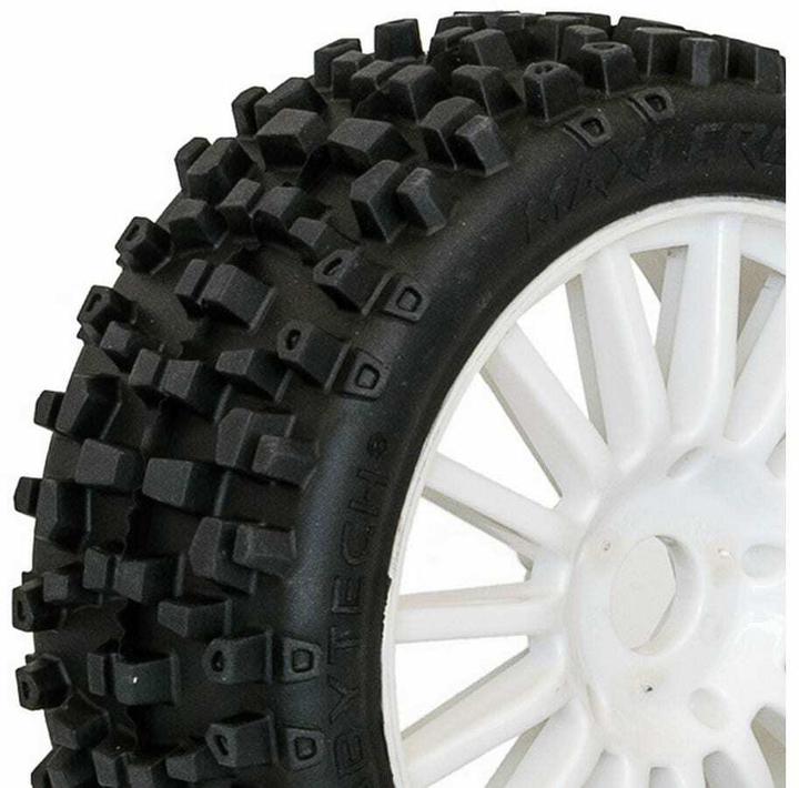 Actual product image Hobbytech Complete wheels MAXI CROSS Buggy white, 1:8, rim size