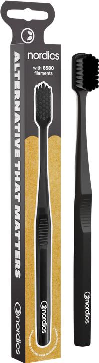 Nordics Plastic Toothbrush PLA CZARNA 6580 Soft Nordic (Soft, 1x)