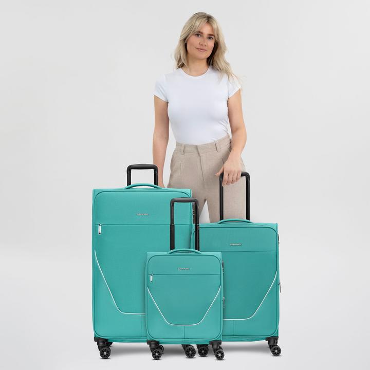 Actual product image Stratic taska 4-wheel suitcase set, 3 pieces, with stretch fold (233 l)