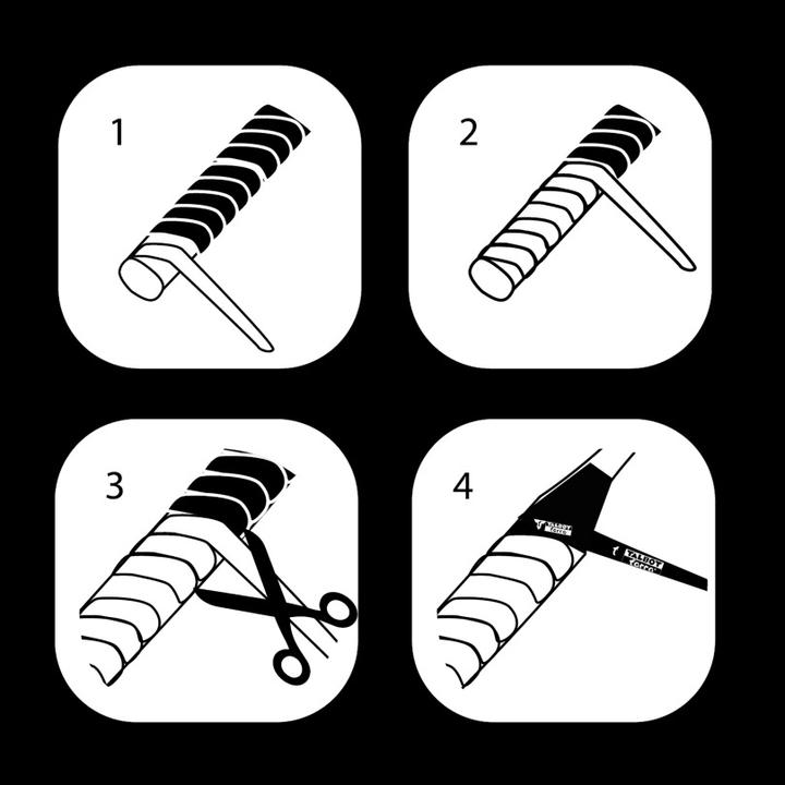 Actual product image Talbot Torro Overgrip tape, blister pack of 3 Overgrip tape, thickness: 0.6 mm, length: 1.13 m/width: 27 mm