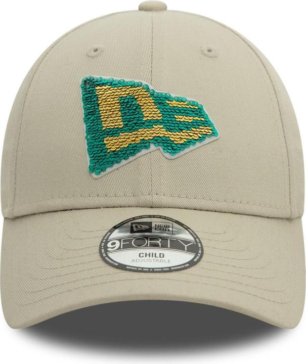 Actual product image New Era 9Forty Kids Cap - Sequin Brand Logo Beige (52, 53, 54)
