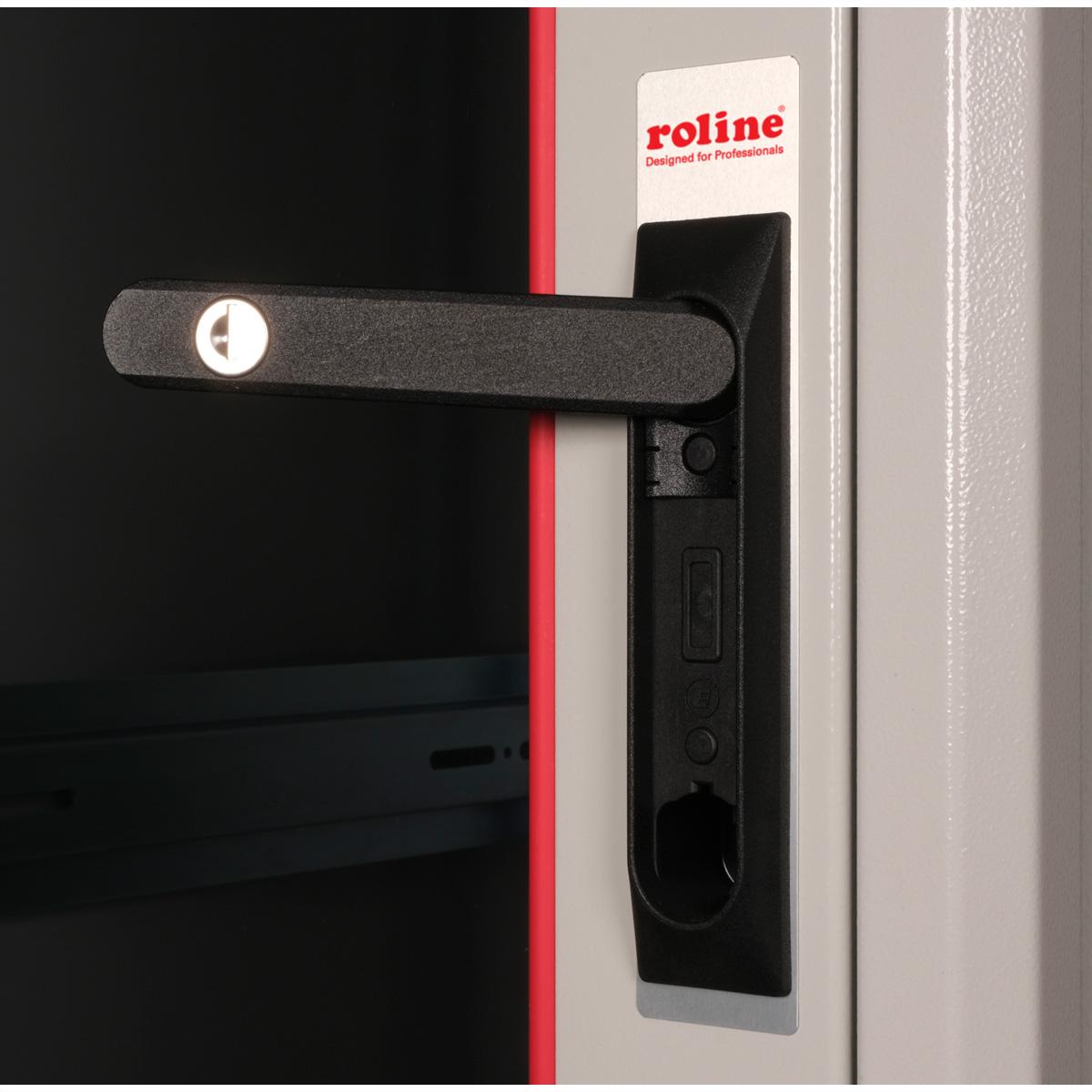 Thumbnail - Roline 19-Zoll Netzwerkschrank Basic 26 HE (26 HE, 19 Zoll Rack), Serverschrank, Grau