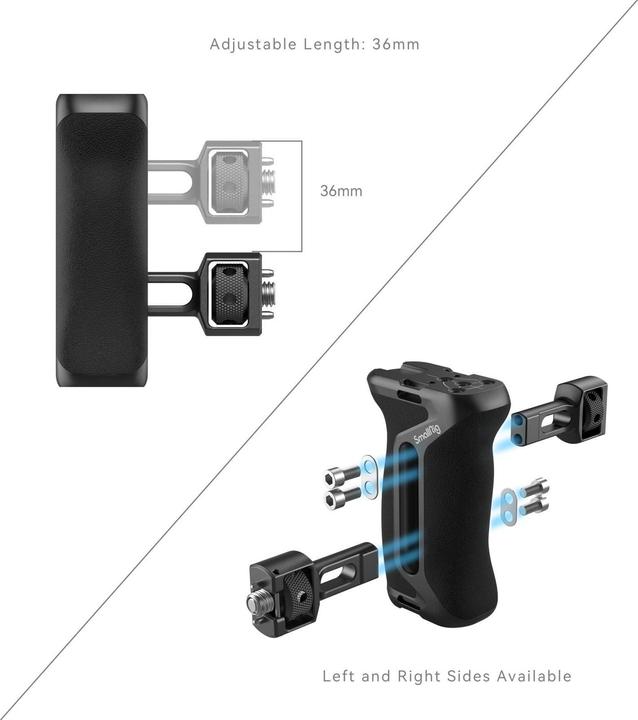 Image du produit SmallRig Poignée latérale avec vis de positionnement deux en un (Poignée)