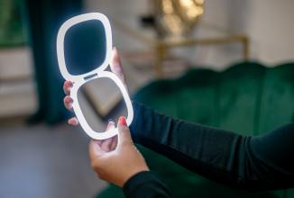 Productafbeelding Humanas HS-PM01 Kosmetikspiegel mit LED-Hintergrundbeleuchtung – Weiss