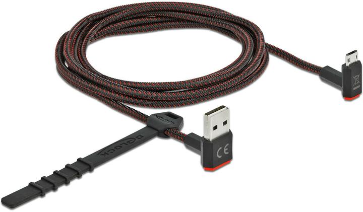 Produktbild Delock USB 2.0-Kabel EASY-USB, A-MicroB gewinkelt oben/unten 2 m (2 m, USB 2.0)