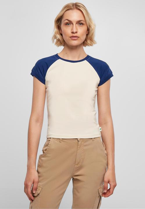 Actual product image Urban Classics Ladies Organic Stretch Short Retro Baseball Tee (XS)