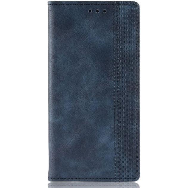 MU Style Vintage III Leder Bookcover Series (Honor 9X), Smartphone Hülle, Blau