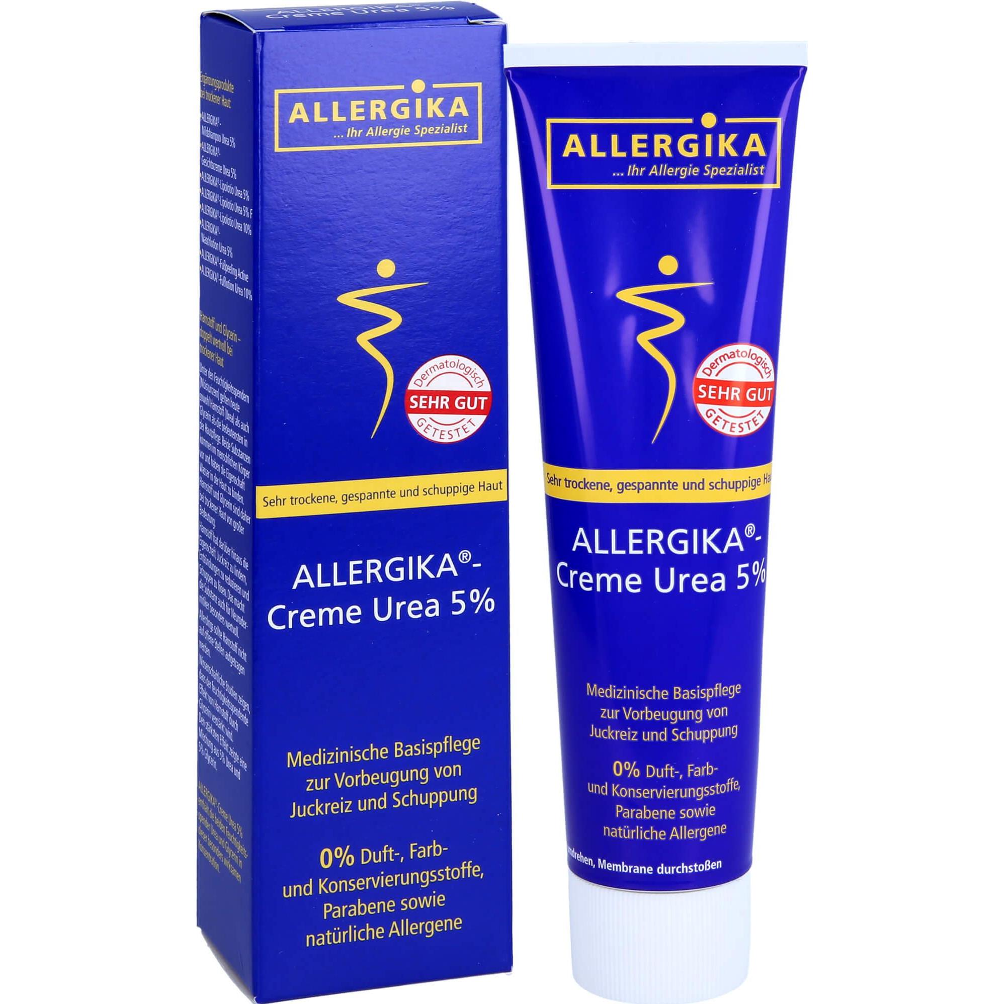 Thumbnail - Allergika, Bodylotion, Creme Urea zur Vorbeugung von Juckreiz und Schuppung, 100 ml Creme (Körpercreme, 100 ml)