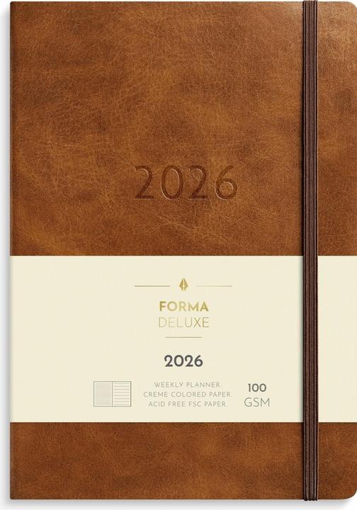 Actual product image Forma Deluxe Vertical 2026 (A5, 1 week / 2 pages)
