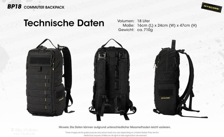 Produktbild Nitecore BP18 Commuter Backpack (18 l)