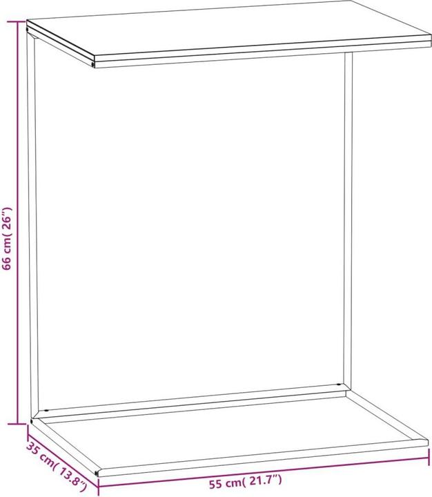 Image du produit vidaXL Couchtisch (35 x 55 x 66 cm)