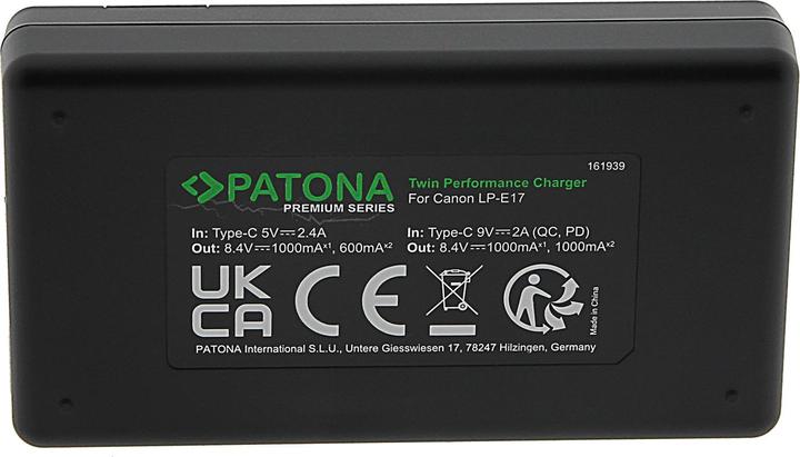 Immagine prodotto Patona Caricabatterie doppio Premium Canon LP-E17 (Caricatore)