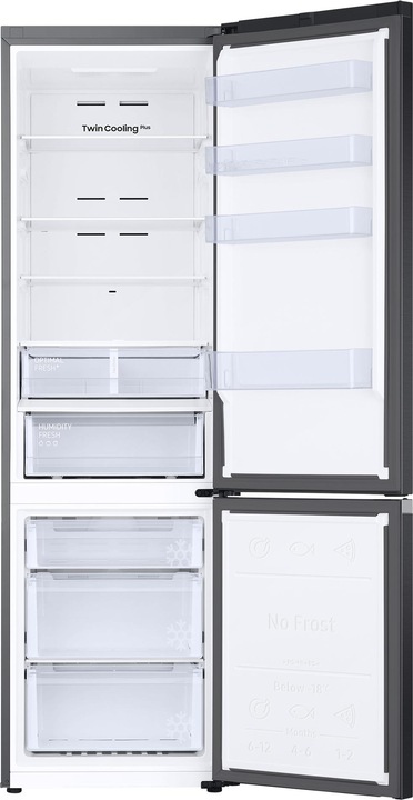 Produktbild Samsung RB38C607AB1/EF - Koel-vriescombinatie - Zwart - Met Wi-Fi (387 l)