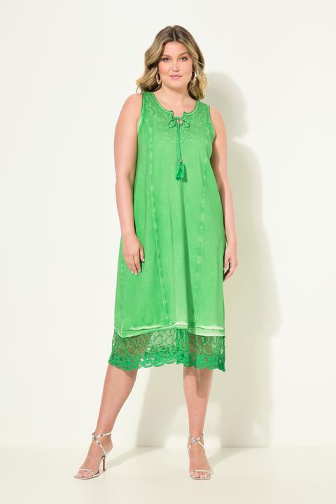 Immagine prodotto Miamoda Jerseykleid, A-Linie, cold dyed, Lochstickerei, ärmellos (44)
