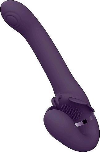 Productafbeelding Topco Satu - Pulse-Wave & Vibrerende Strapless Strapon - Paars