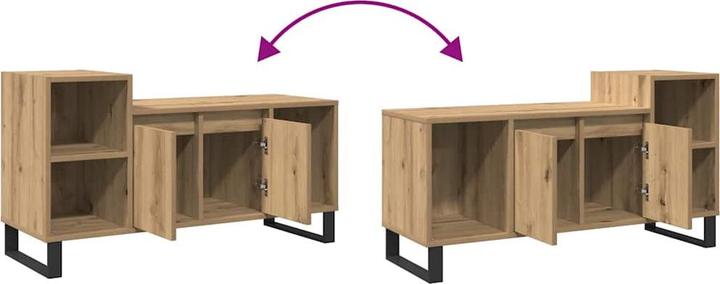 Image du produit vidaXL Armoire TV Lowboard Meuble TV Chêne Artisan (100 x 35 x 55 cm)