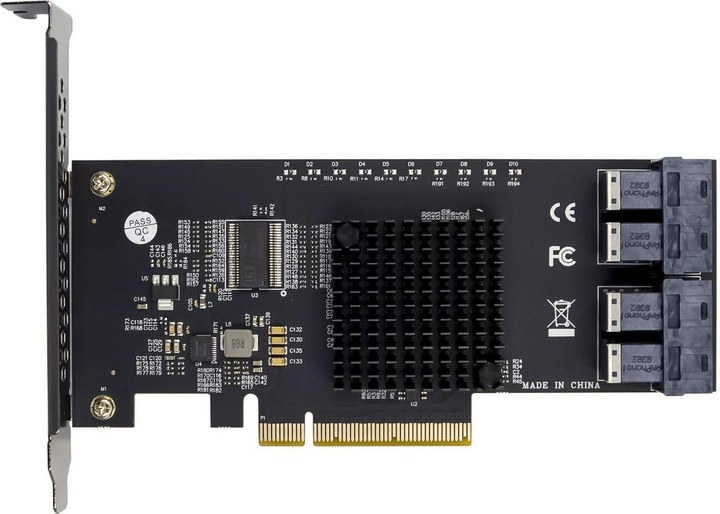 Actual product image MicroConnect PCI-E PEX8724 4-U.2 SFF8643