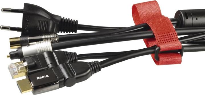 Actual product image Hama Klett-Kabelbinder mit Öse (Velcro cable ties, 250 mm, 9 pcs.)