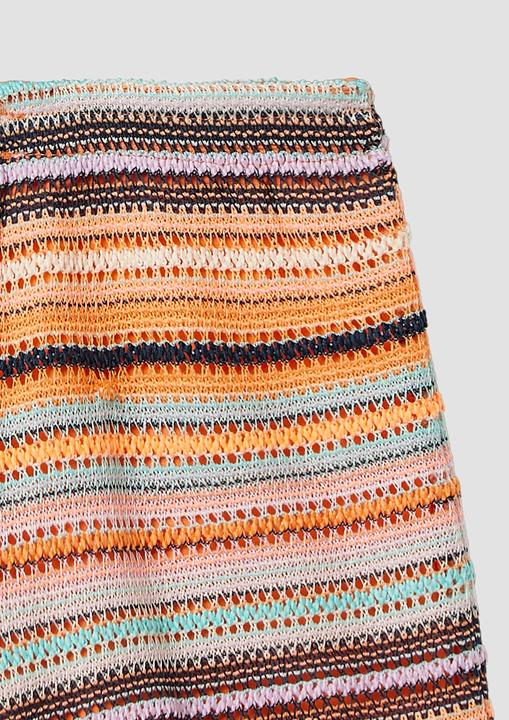 Actual product image S.Oliver Leggins Wide-Leg-Shorts mit gestrickten Streifen und Jerseyfutter (128)