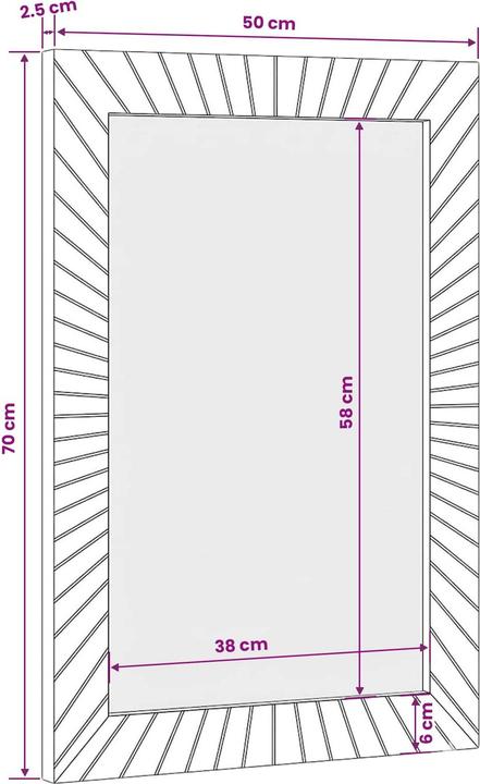Actual product image vidaXL Moderner Spiegel (2.50 x 70 cm)
