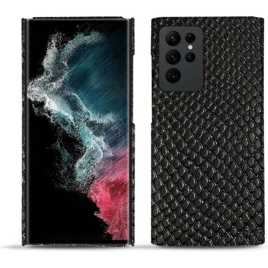 Noreve Lederschutzhülle (Samsung Galaxy S22 Ultra), Smartphone Hülle, Schwarz