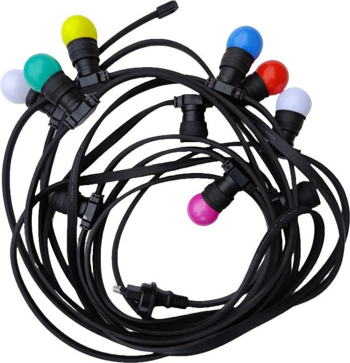 Immagine prodotto Elbro Ghirlanda d'illuminazione 25m 2×1.5mm² 25×E27 230V con T13 IP55, nero