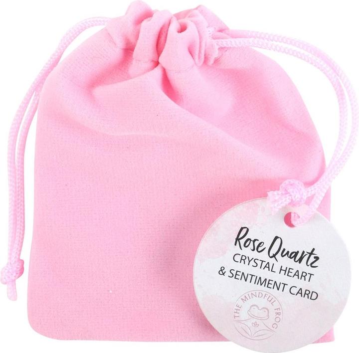 Actual product image Something Different I Love You Rose Quartz Heart Crystal