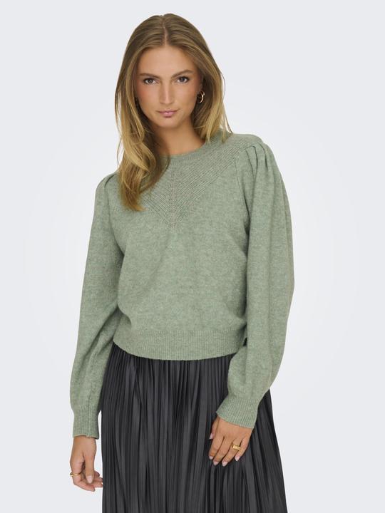 Produktbild JdY Rundhals Gerippte Ärmelbündchen Raglan-Ärmel Pullover Strickpullover (L)