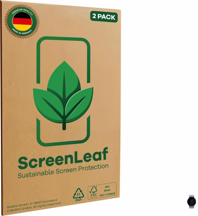 Actual product image ScreenLeaf Screen Protector sustainable Screen Protection, clear, anti-scratch