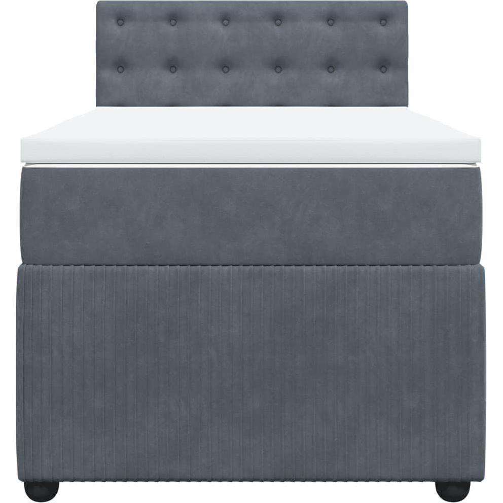 Thumbnail - VidaXL, Bett, Bo x springbett mit Matratze 90 x 190 cm Samt (90 x 190 cm)