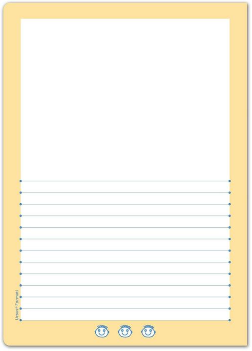 Image du produit Ursus Cahier d'apprentissage Plus C.200, A4, Ligné, Jaune (A4, À rayures, Couverture souple)